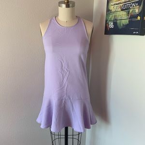 Lavender Mini Dress With Flounce